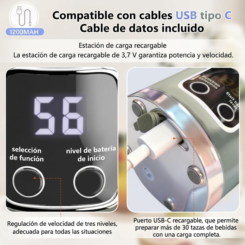 EasySpeed Pro — Licuadora Portátil Recargable para Batidos y Jugos