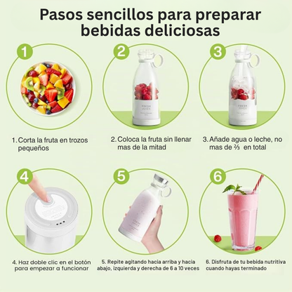 EasyShake Go — Licuadora Portátil Recargable 350 ml para Gym y Viaje